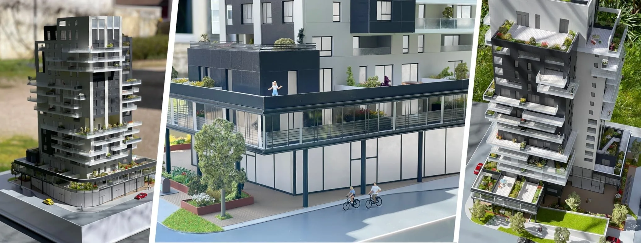 Maquette d'architecture d'un immeuble résidentiel réalisée par MAC Onsay