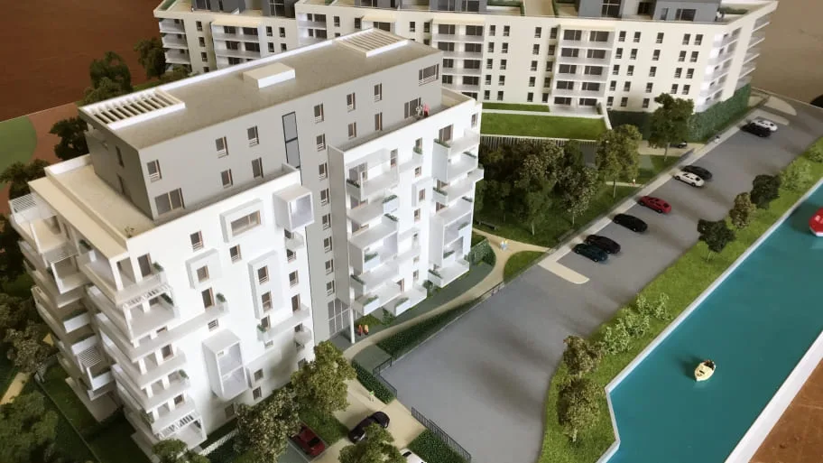 Maquette Immeubles 1/100 - Réalisation MAC Onsay