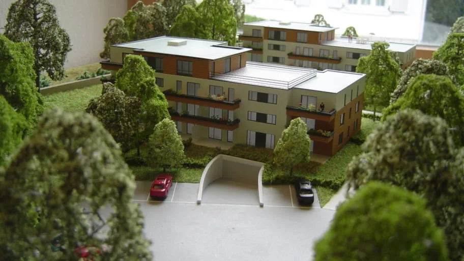 Maquette Immeubles 1/200 - Réalisation MAC Onsay