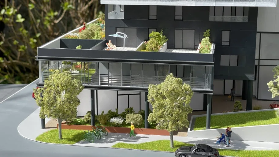 Maquette Immeubles 1/87 - Réalisation MAC Onsay